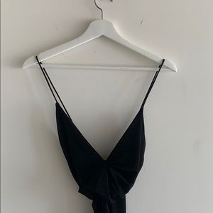 Zara crop camisole bodysuit with cross back